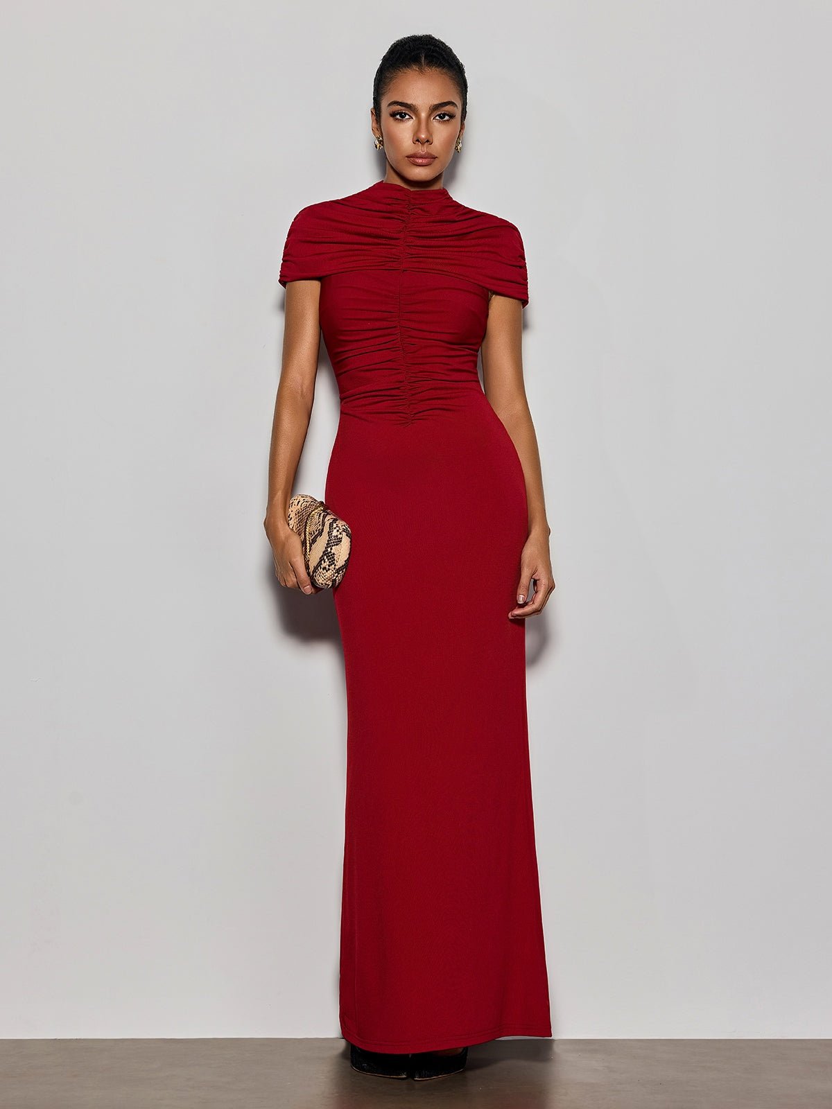 ruched bodycon maxi dress Delma Ruched Bodycon Maxi Dress – Mew Mews