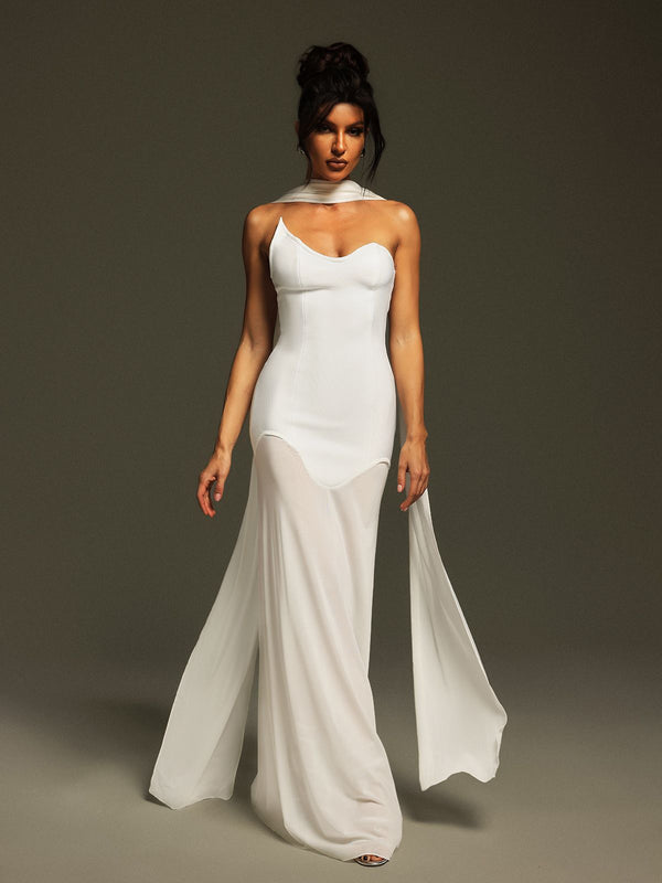 Emine Strapless Draped Bandage Maxi Dress Mew Mews Emine Strapless Draped Bandage Maxi Dress Mew Mews