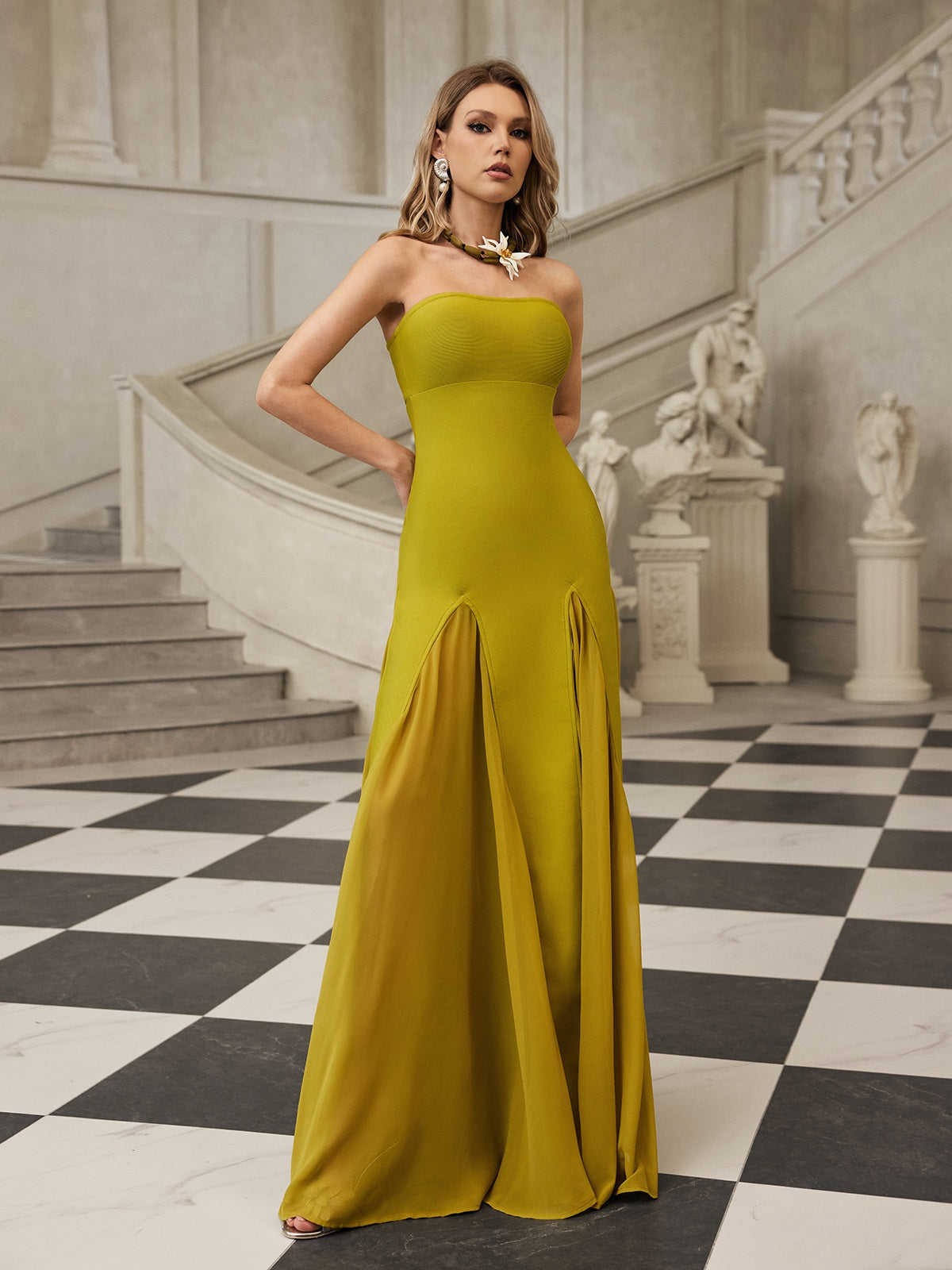 S Gaeldriel Strapless Bandage Maxi Dress S Gaeldriel Strapless Bandage Maxi Dress