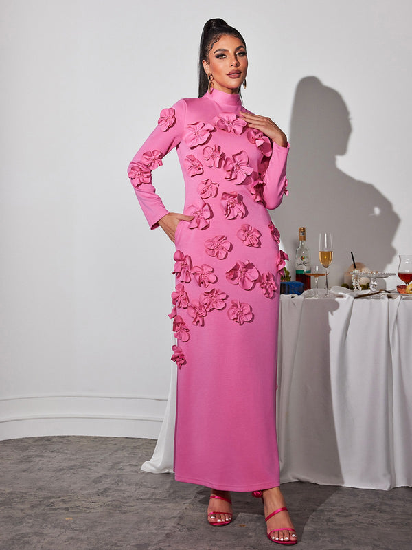 Liluri Long Sleeve Flower Maxi Dress Mew Mews Liluri Long Sleeve Flower Maxi Dress Mew Mews