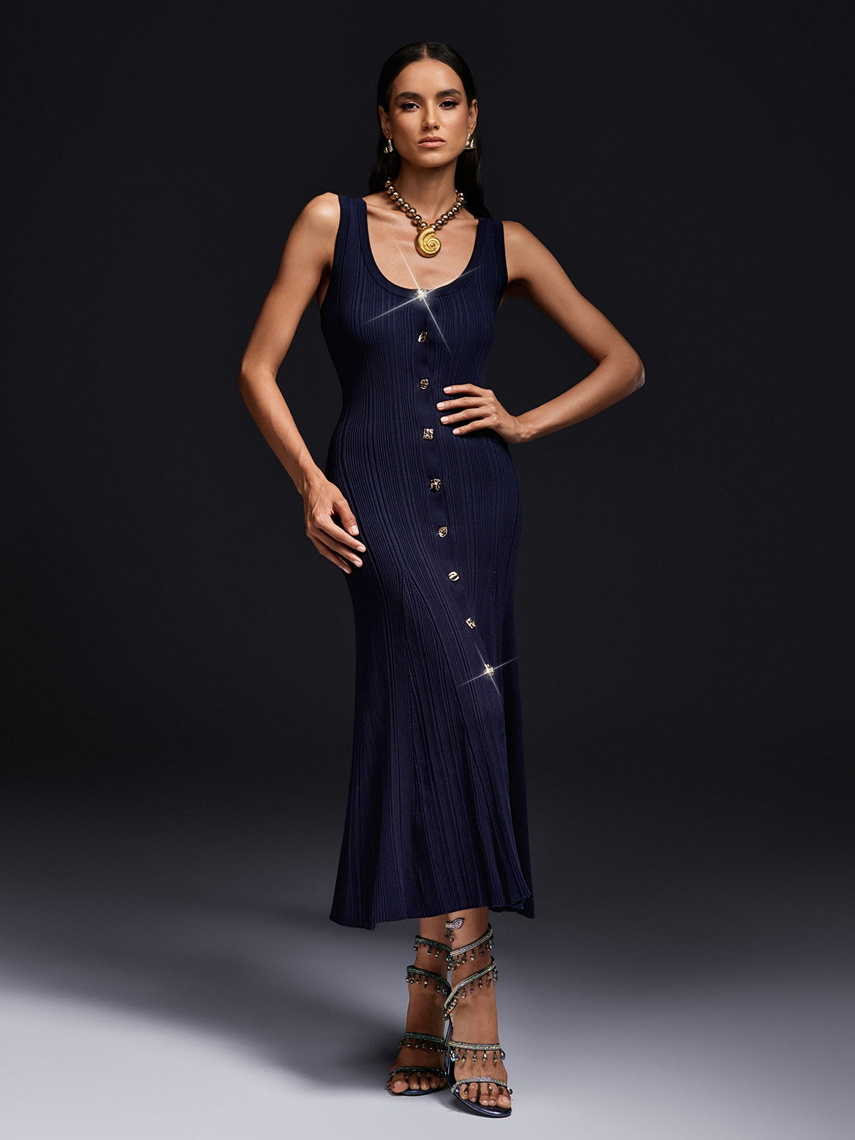 Mew Mews Olsen Sleeveless Knitted Midi Dress Mew Mews Olsen Sleeveless Knitted Midi Dress