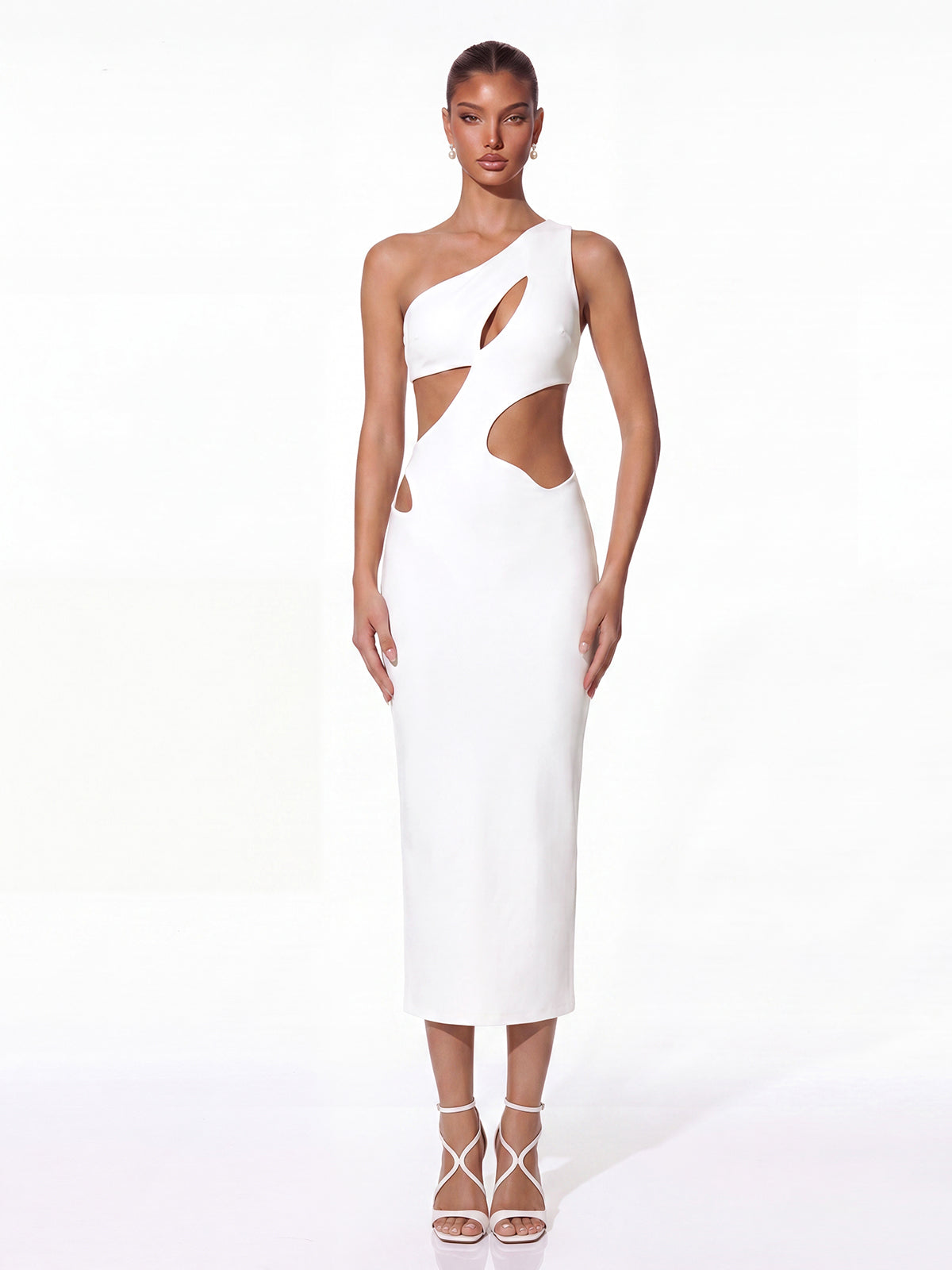 Xelyra One Shoulder Cutout Midi Dress – Mew Mews
