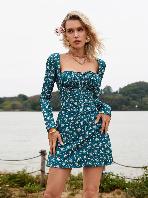 Uhtred Floral Lacing Mini Dress
