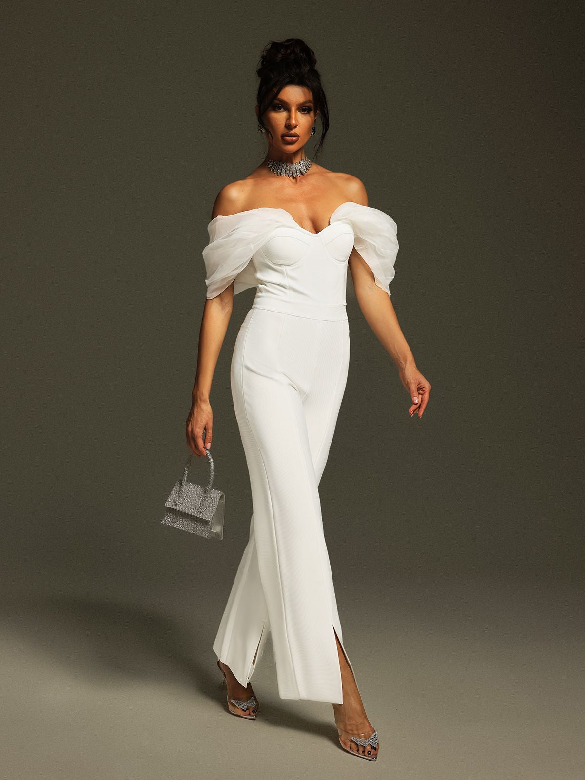 Yexet Off Shoulder Bandage Jumpsuit – Mew Mews