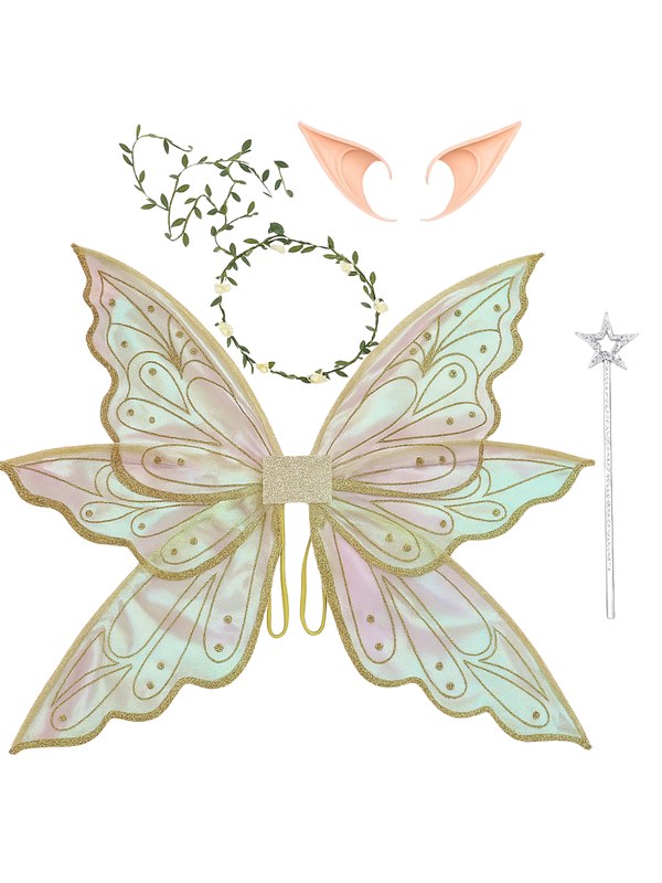 Maleika Glitter Fairy Wings Set
