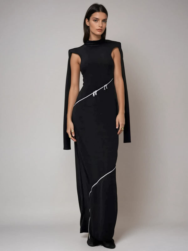Alastor Long Sleeve Cutout Maxi Dress