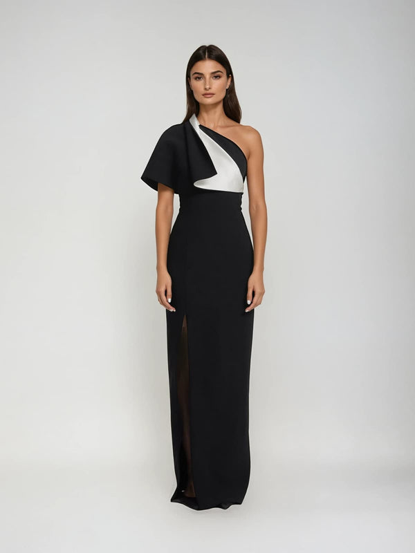 Algora One Shoulder Split Maxi Dress