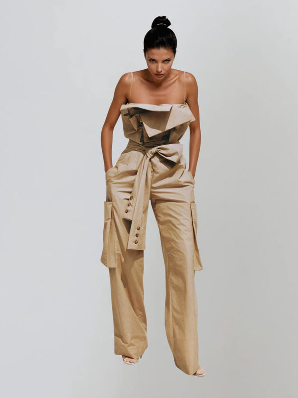 Antares Spaghetti Tie Up Jumpsuit
