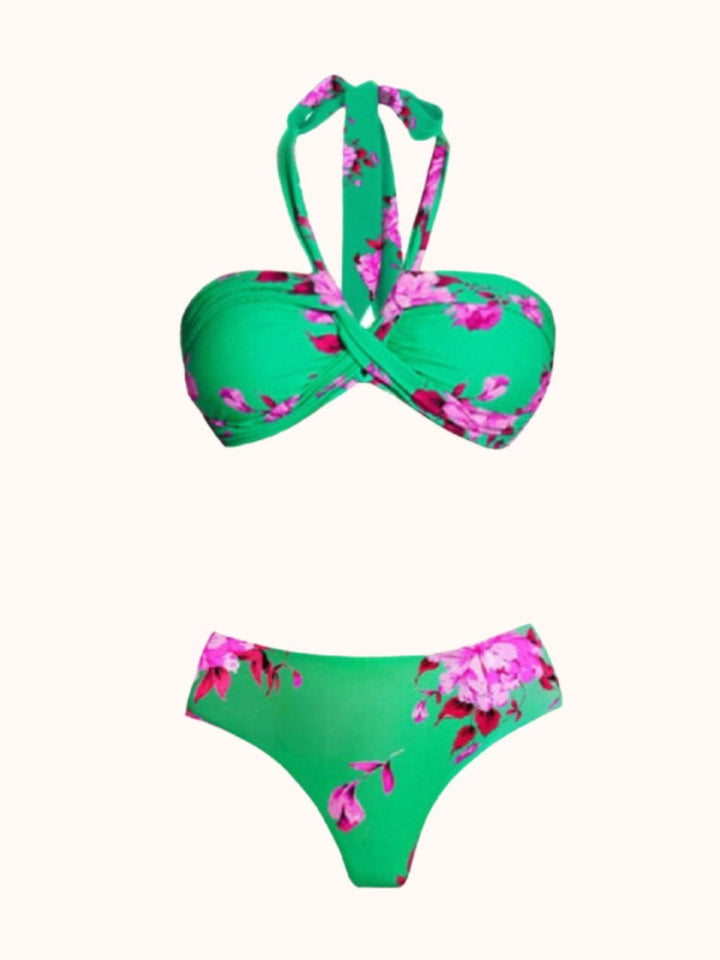 Aunika Halterneck Bikini Three Piece Set - Mew Mews