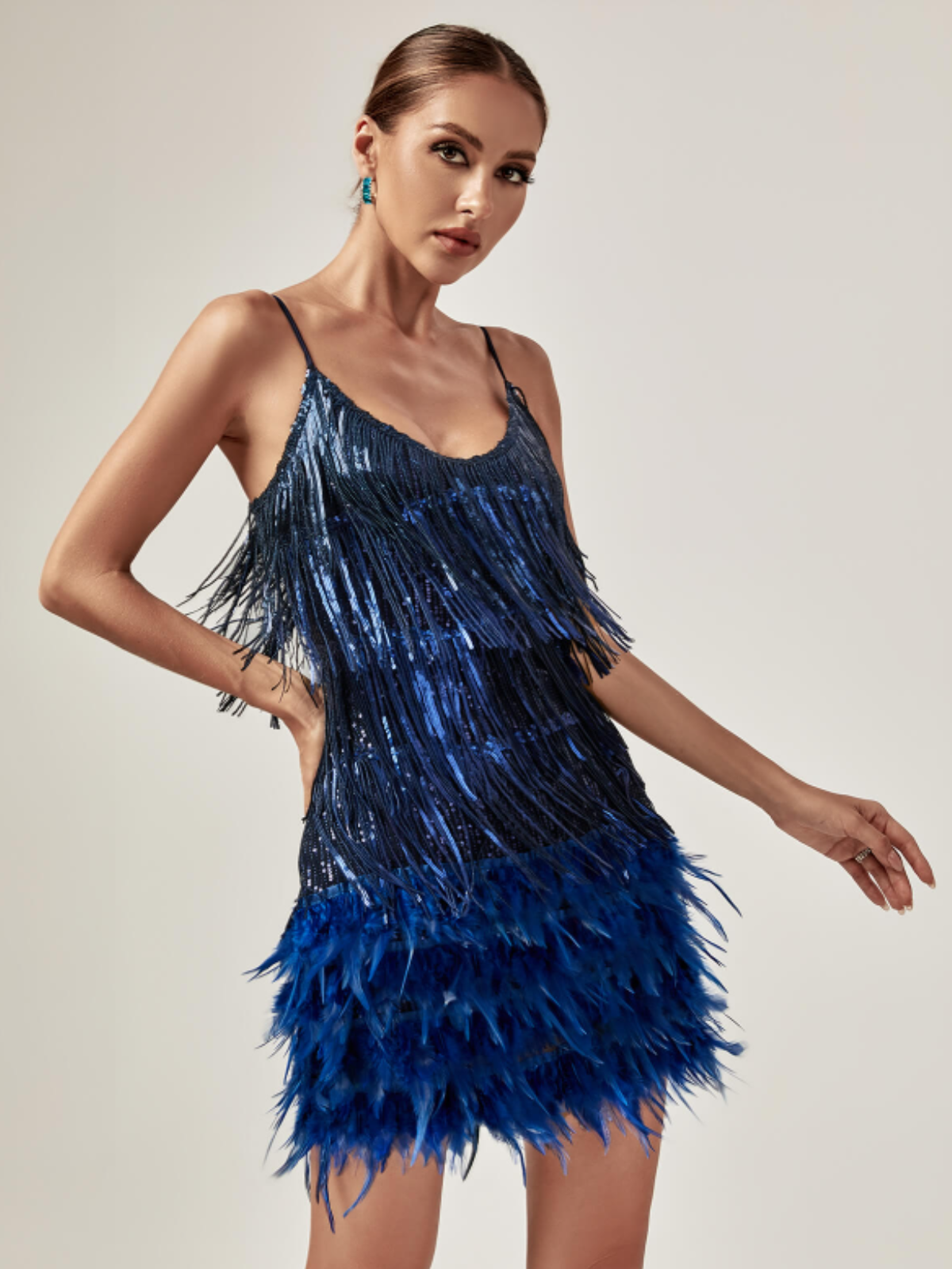 austyn tassel feather mini dress Austyn Tassel Feather Mini Dress In White Mew Mews White : Party Dresses : VogaCloset Oman