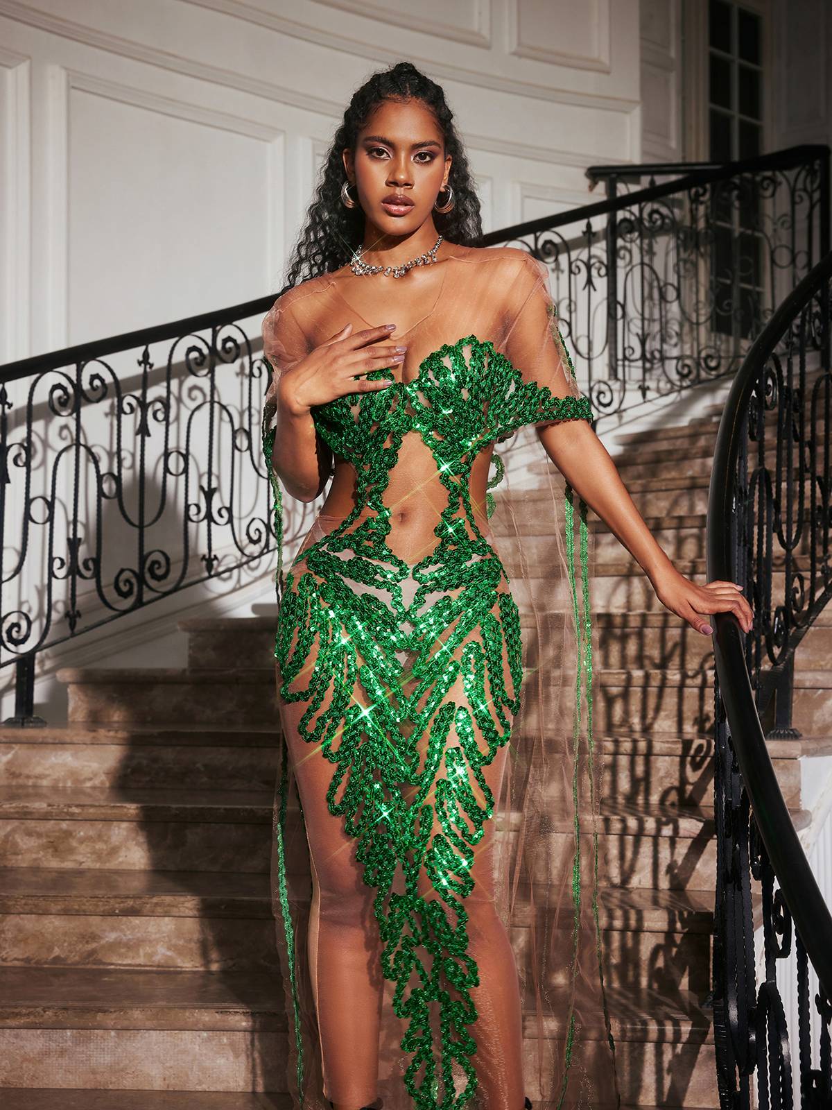 One Shoulder The Cocktail Dress Black Feather Prom Dresses Cocktail Feather  Dress Emerald Crystal-Embellished Feather