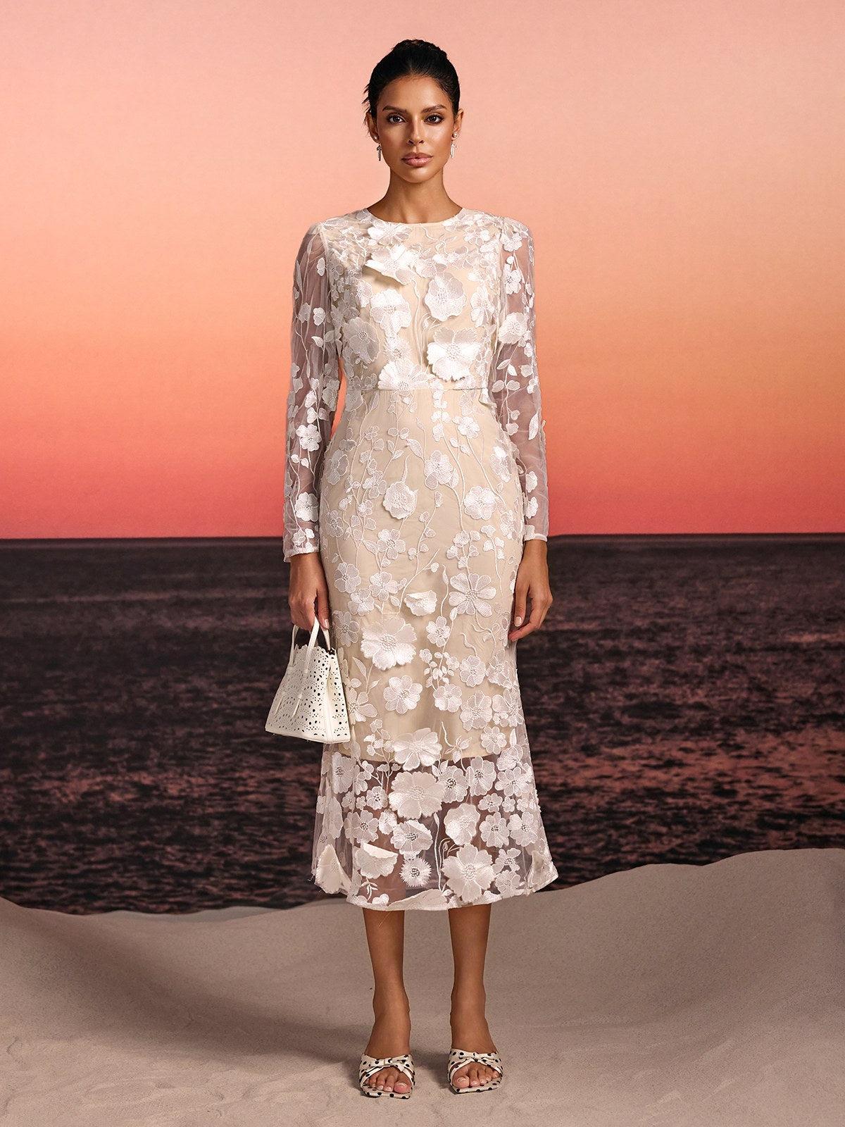 Embroidered Flower Dresses Mew Mews Embroidered Flower Dresses Mew Mews