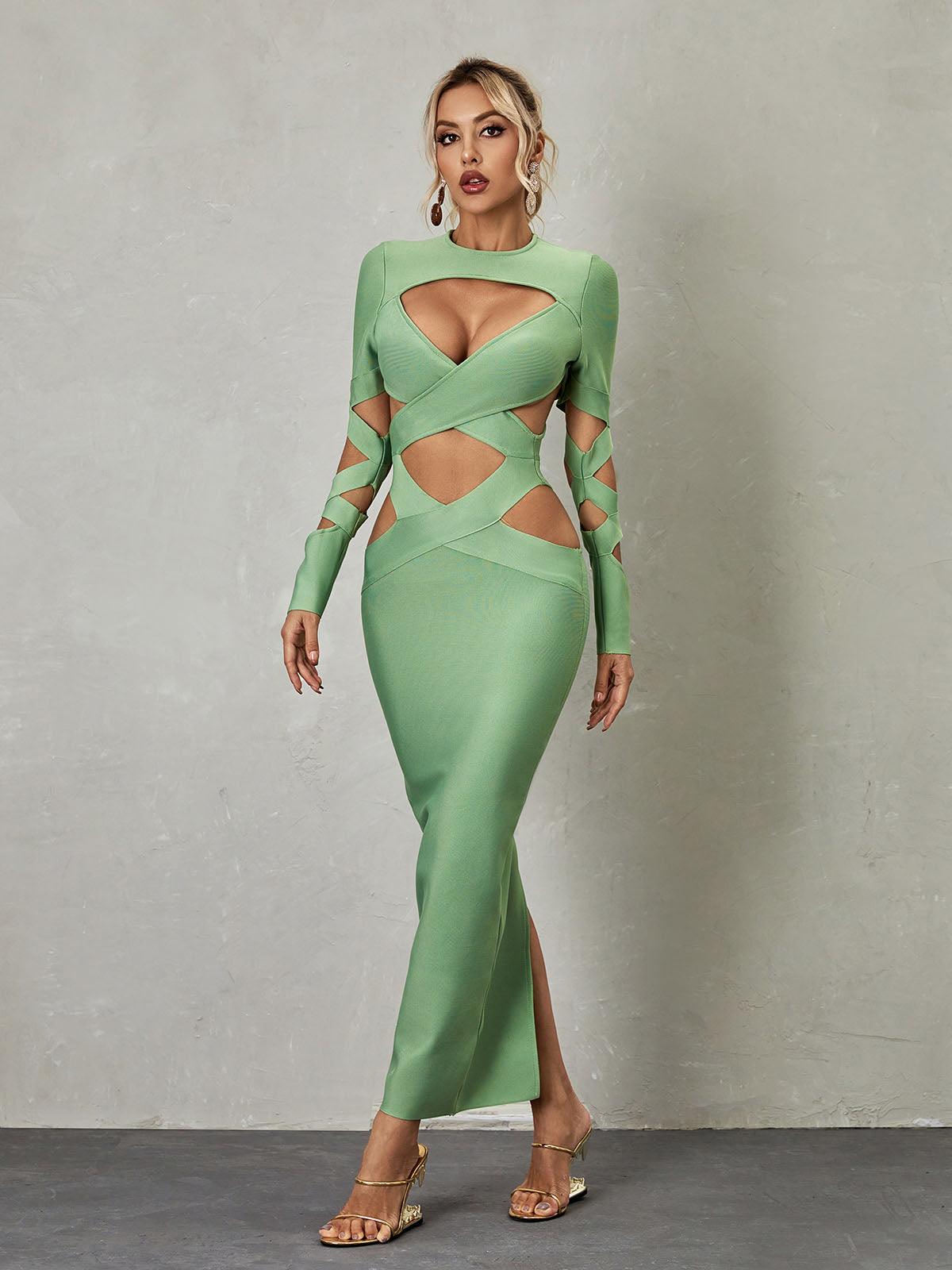 Bandage dress green on sale