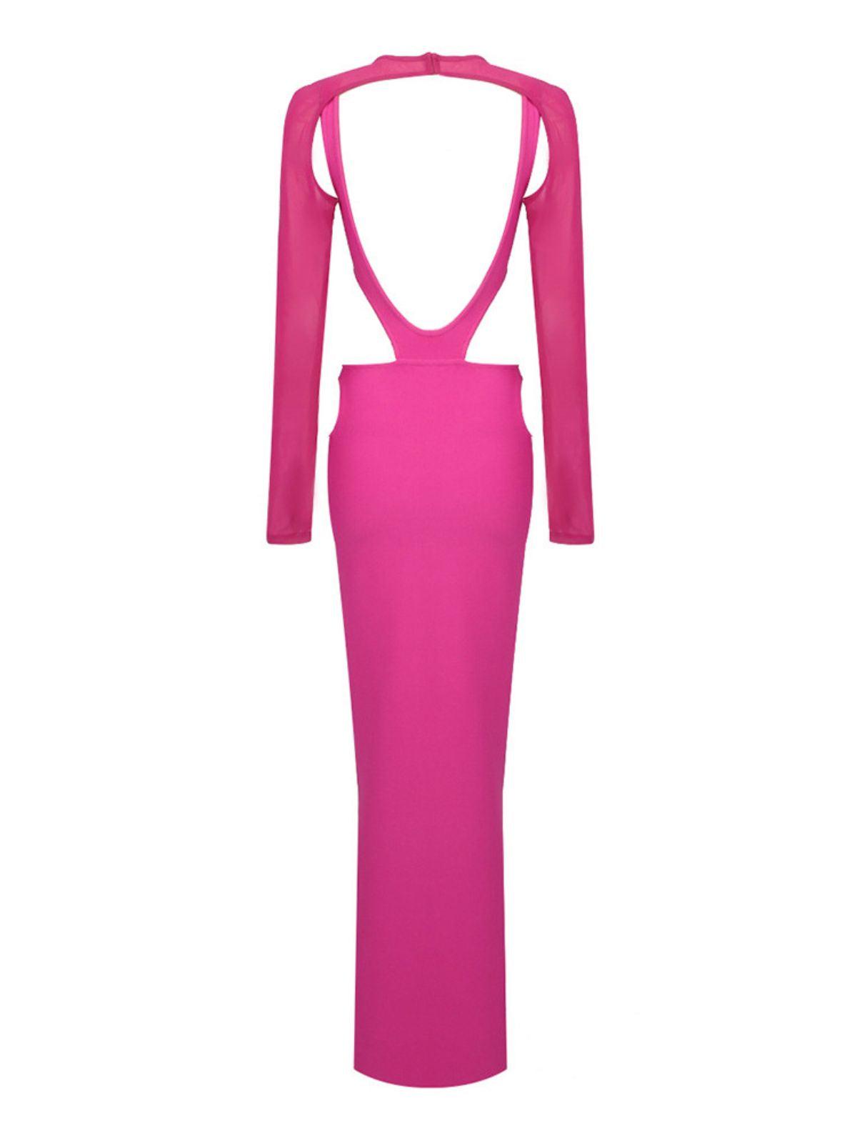 Bronwyn Long Sleeve Cutout Split Maxi Dress – Mew Mews