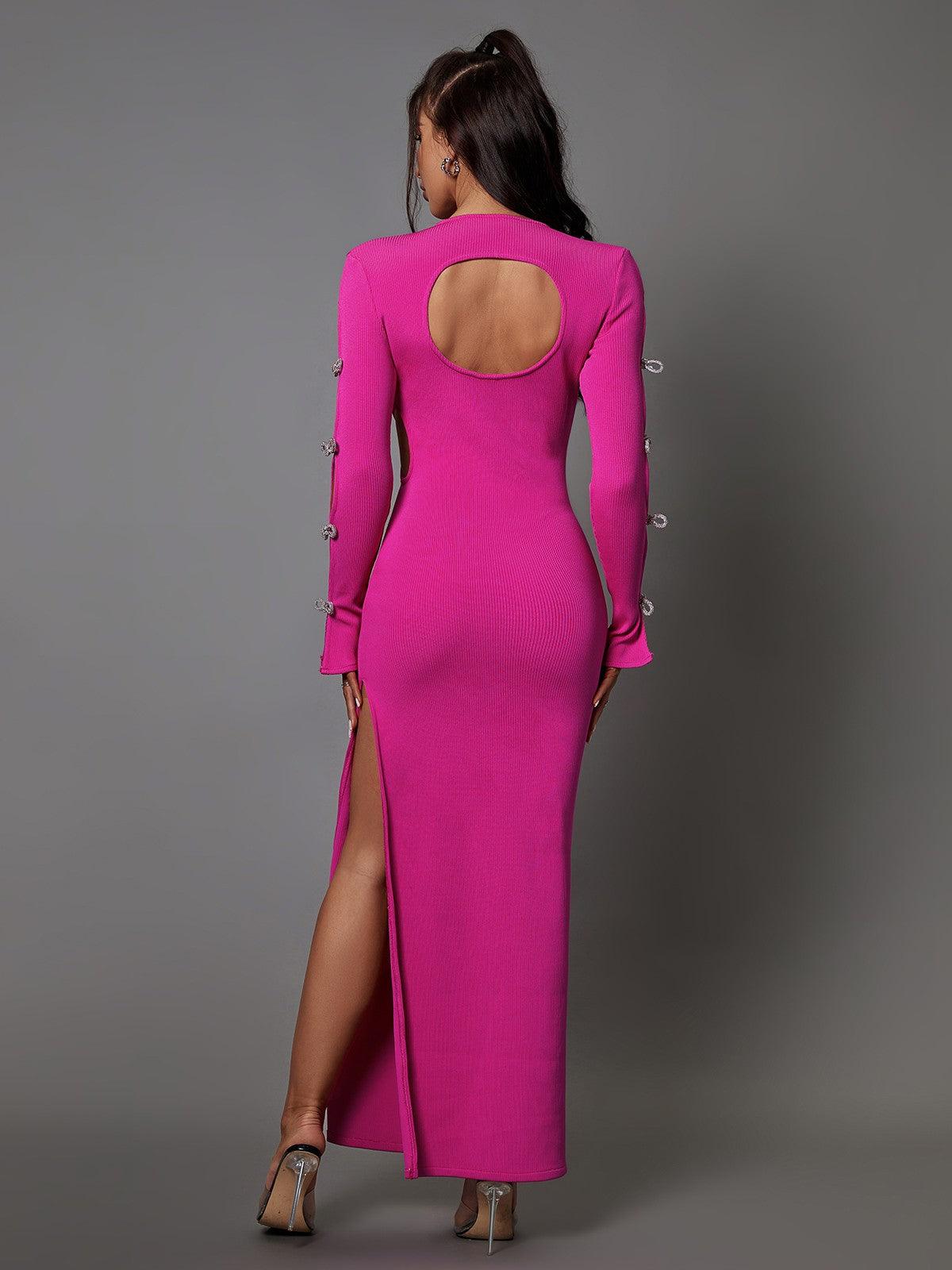 Calantha Crystal Bow Cutout Bandage Dress – Mew Mews Fashion