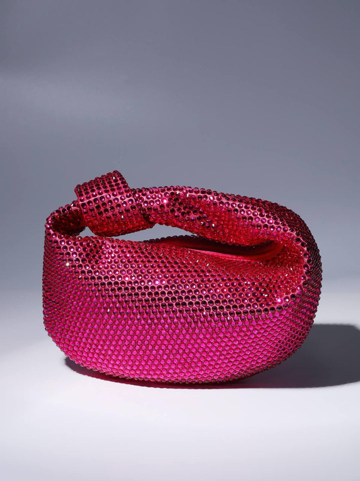 Ciara Embellished Tote Bag In Hot Pink - Mew Mews