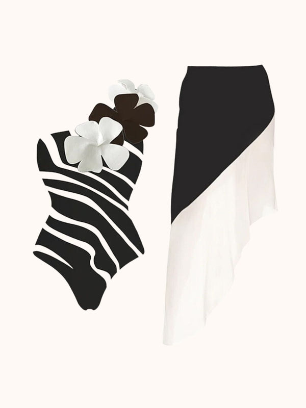 Connie One Shoulder Swimwear Two Piece Set