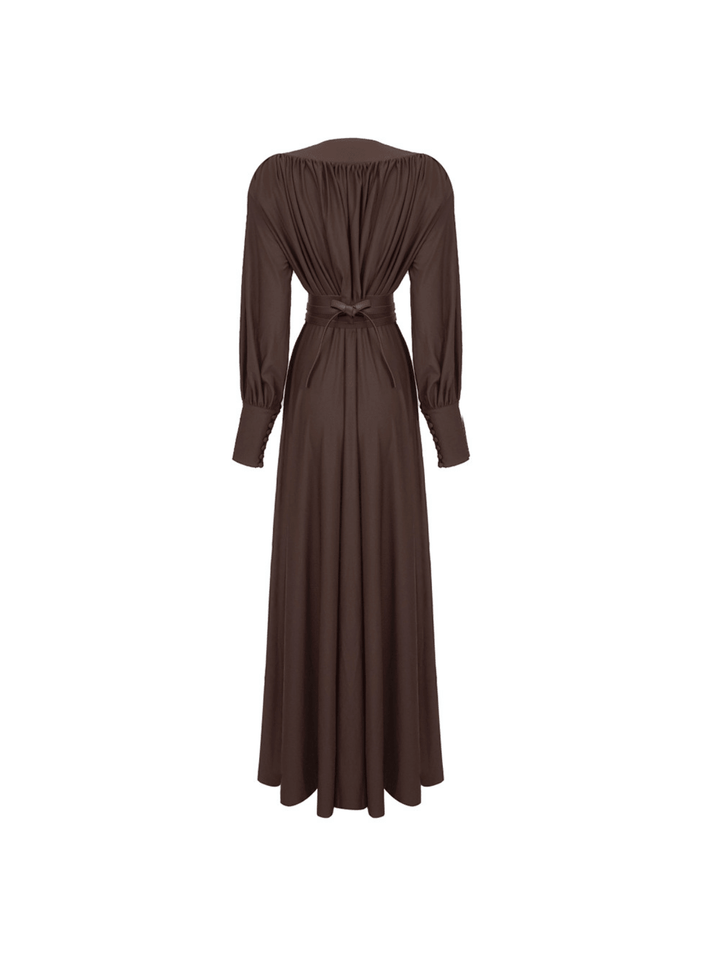 Cosmo V Neck Belted Maxi Dress - Mew Mews