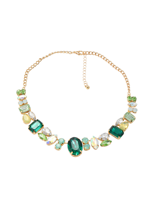 Craco Crystal Embellished Necklace In Green