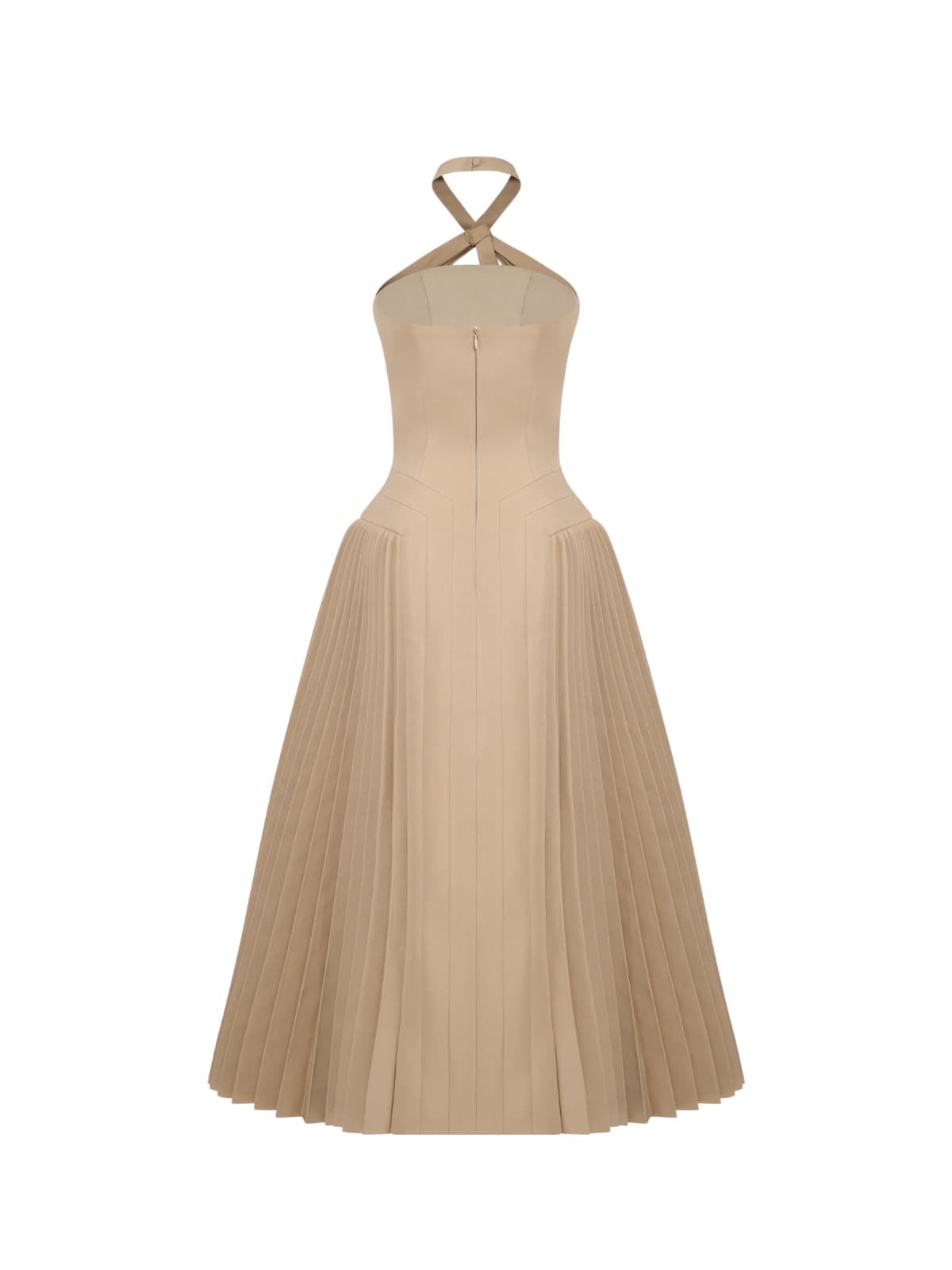 halterneck pleated midi dress Wenden Halter Neck Pleated Midi Dress COBALT / XS by Sugarlips