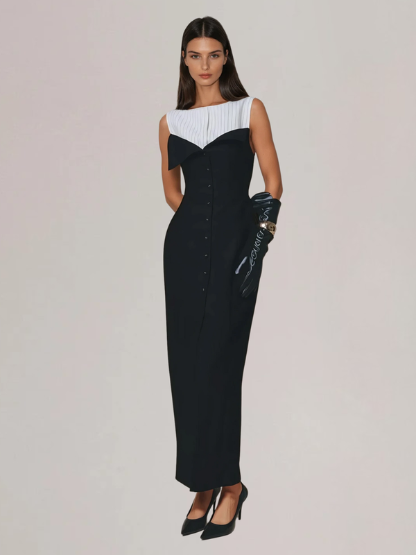 Dolira Sleeveless Button Up Maxi Dress
