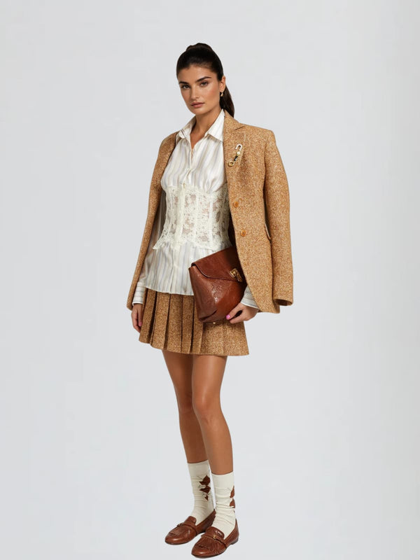 Dyhedron Stripe Lace Shirt