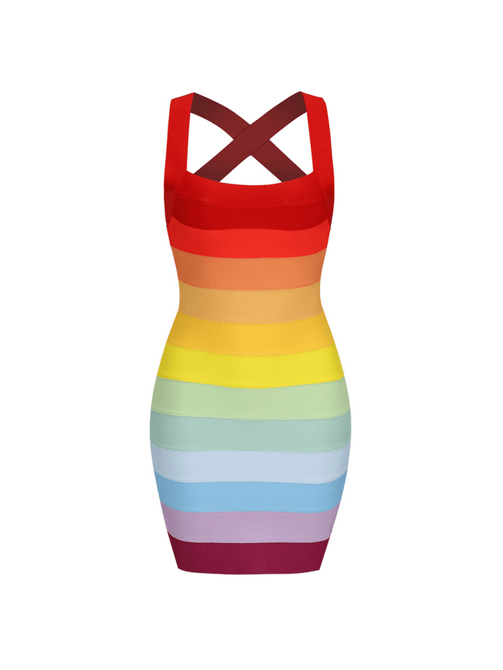 Eckstein Patchwork Bandage Mini Dress - Mew Mews