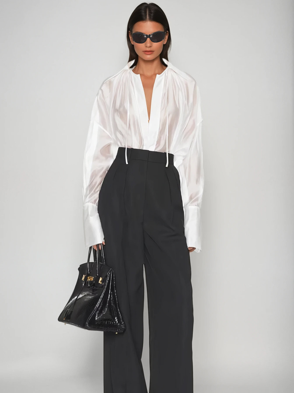 Efthymia Collar Lace Up Shirt