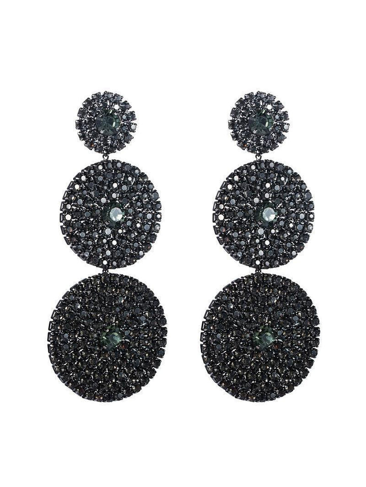 Elina Layered Round Diamond Earrings - Mew Mews