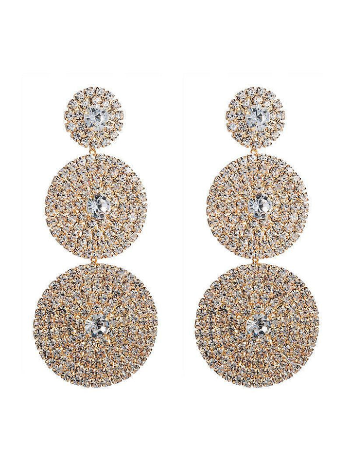 Elina Layered Round Diamond Earrings - Mew Mews