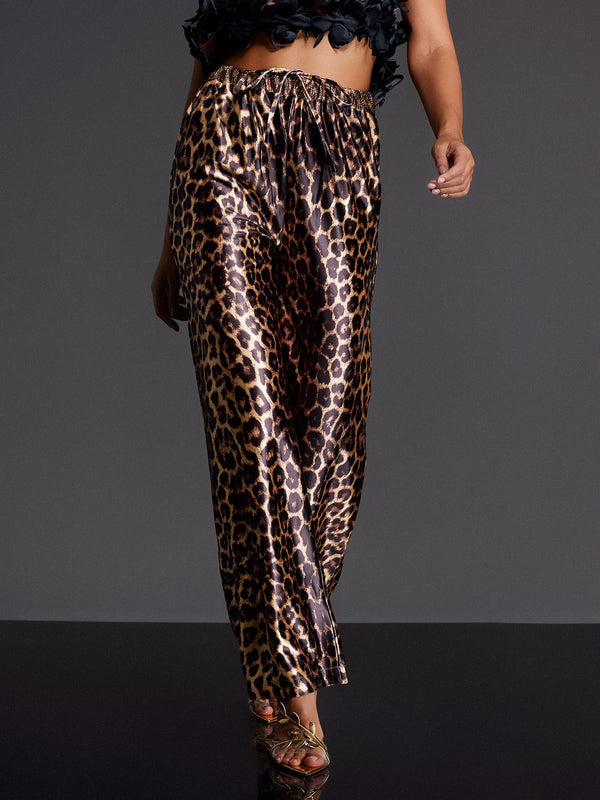 Enabarri Leopard Satin Pants