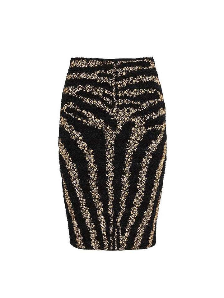 Enola Rhinestone Knitted Skirt - Mew Mews