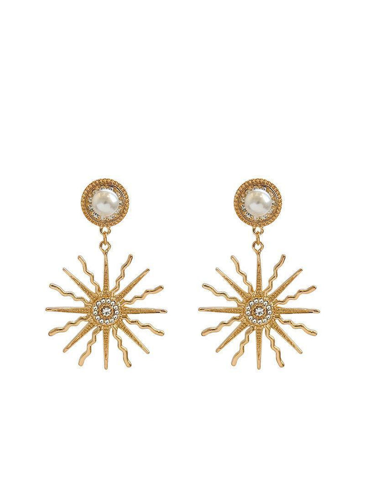 Evelina Pearl Sun Earrings - Mew Mews