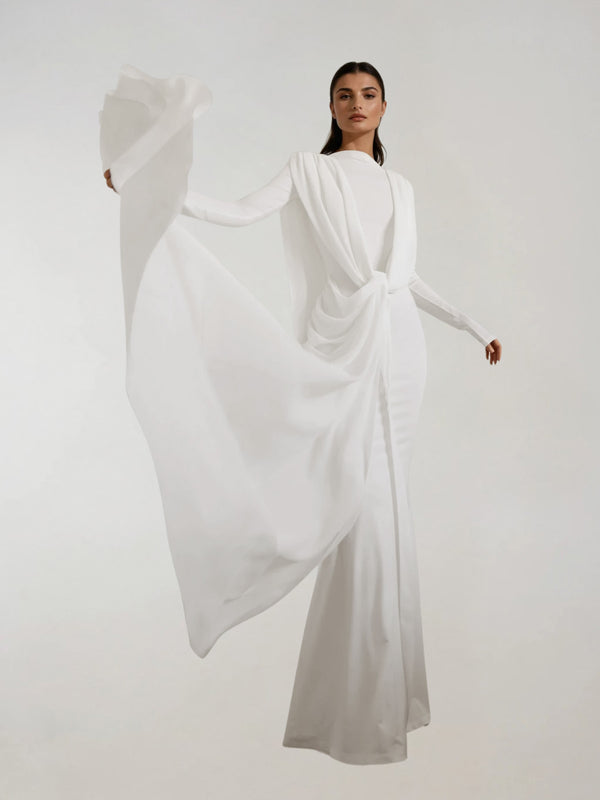 Facetta Shawl Twisted Maxi Dress