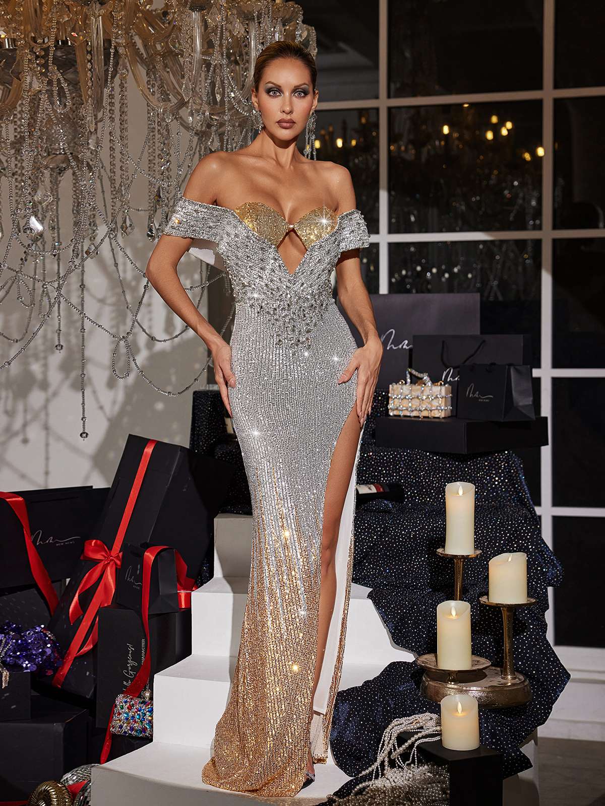 CUTOUT DRESSES Tagged "Sequin" Mew Mews CUTOUT DRESSES Tagged "Sequin" Mew Mews