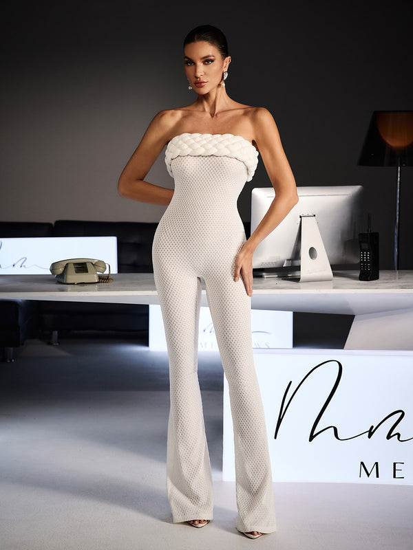 Ferhat Strapless Bodycon Jumpsuit