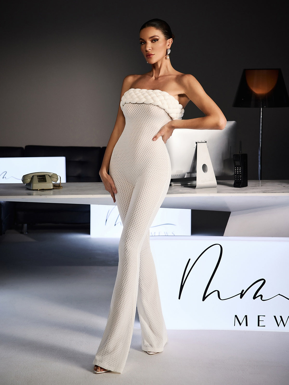bodycon jumpsuit dresses Mew Mews Ferhat Strapless Web Collection: Over 113 While many alternatives feel Pants Size:42 R Black Tiered Dress -