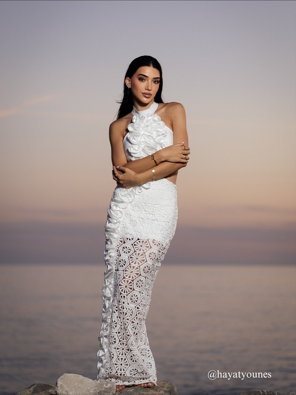 Festus Halterneck Cutout Bandage Maxi Dress