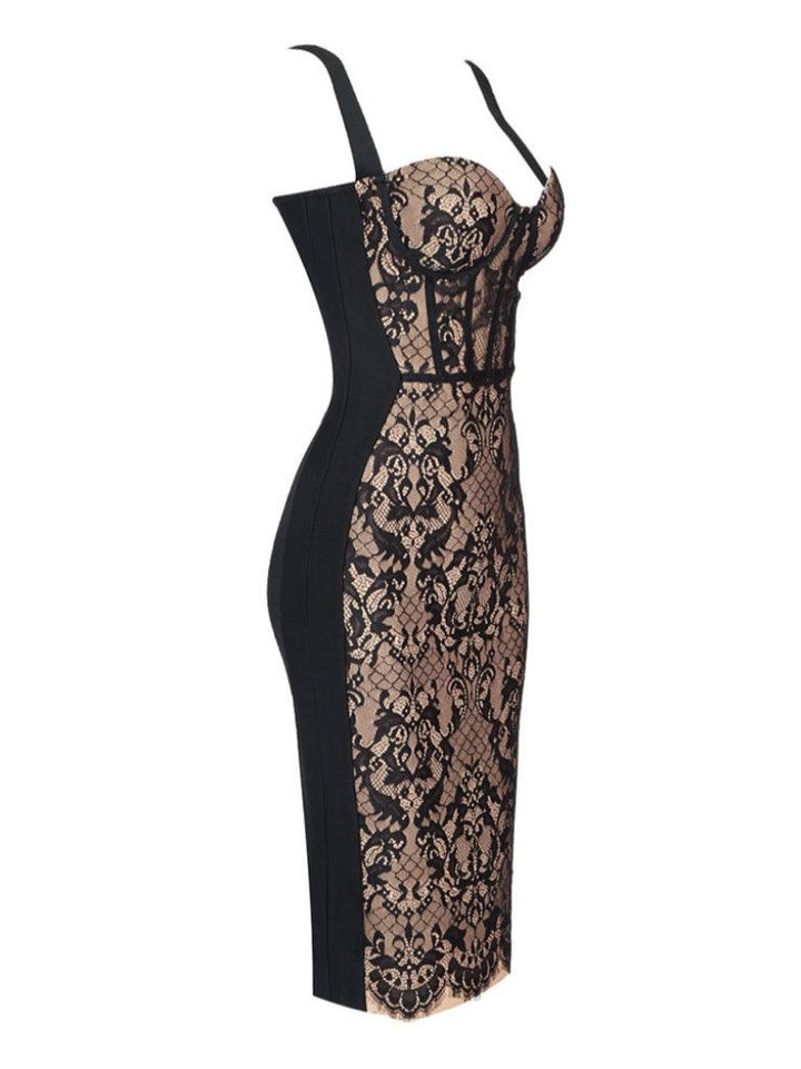 Finbar Patchwork Lace Bandage Dress - Mew Mews