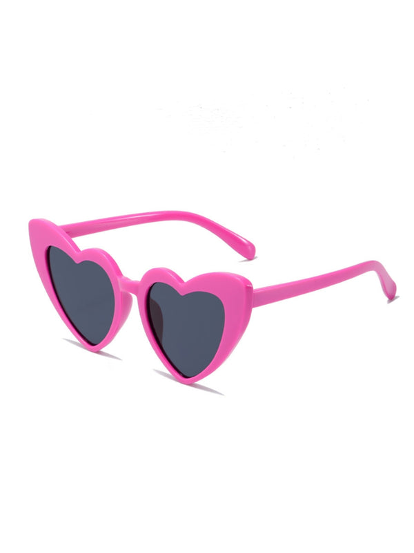 Flavia Heart Glasses In Hot Pink