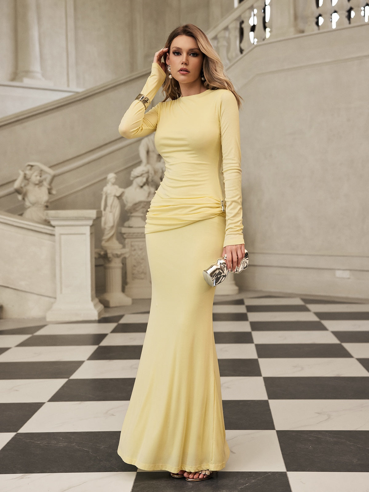 fitted lace wedding dress Olsen Maxi Dress ~ Pale Yellow Chiffon – Show Me Your Mumu