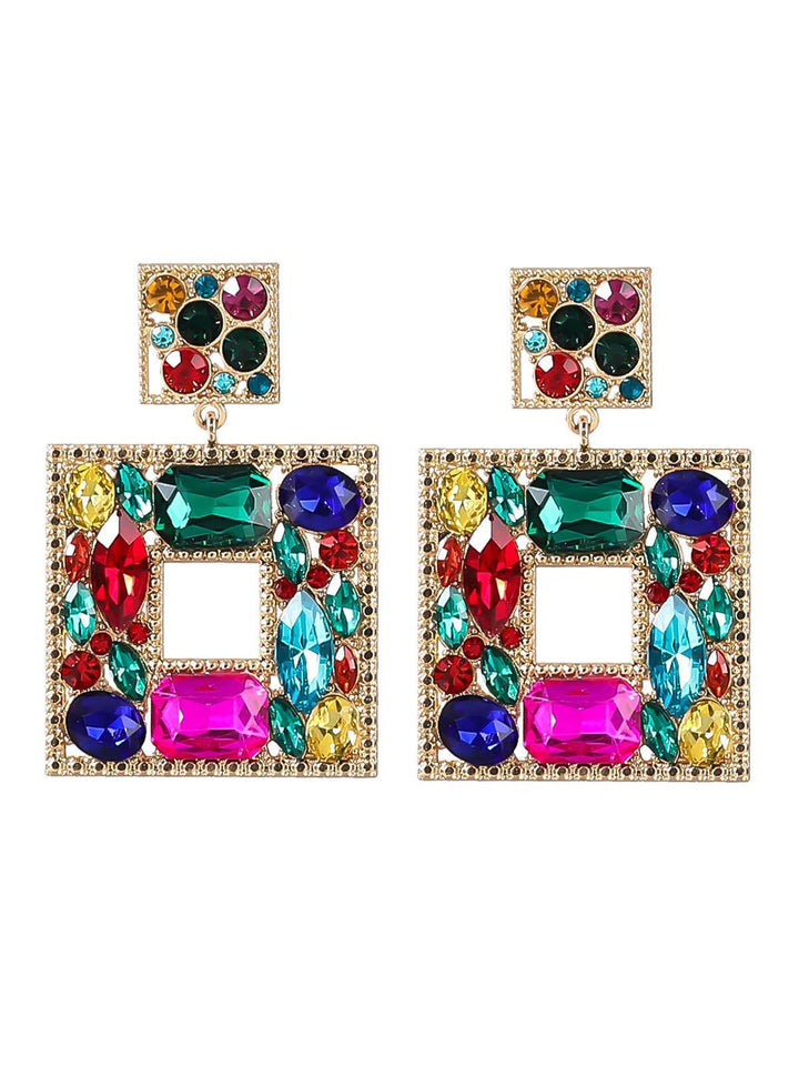 Gem Door Knocker Statement Earrings - Mew Mews