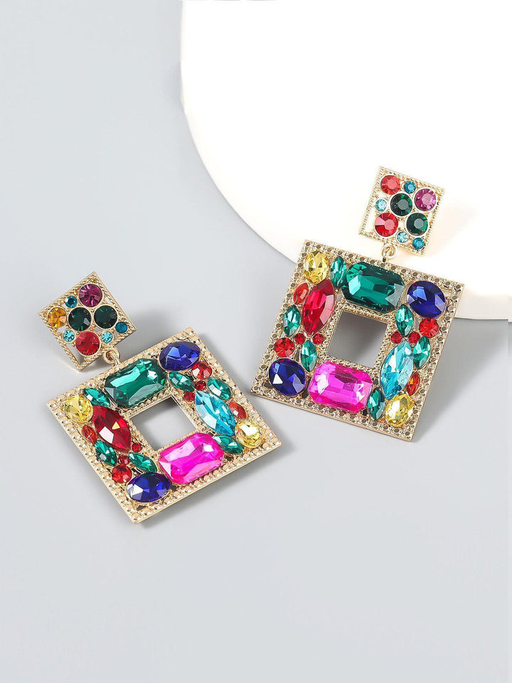 Gem Door Knocker Statement Earrings - Mew Mews