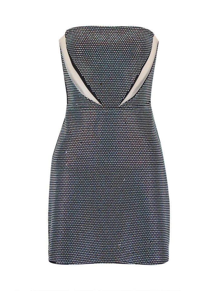 Griselda Strapless Rhinestone Bandage Dress - Mew Mews Fashion