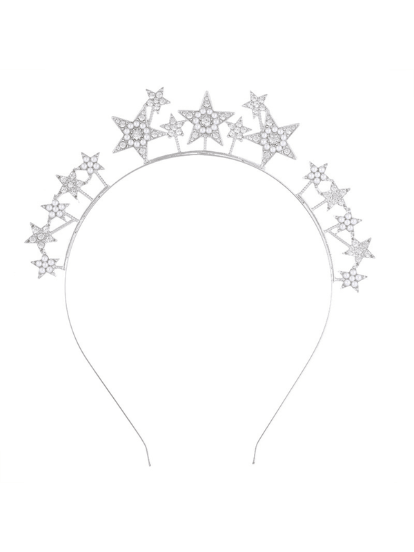 Halima Crystal Pearl Star Headband - Mew Mews