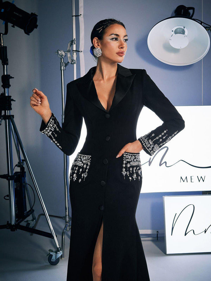 Hassan Rhinestone Blazer Dress - Mew Mews