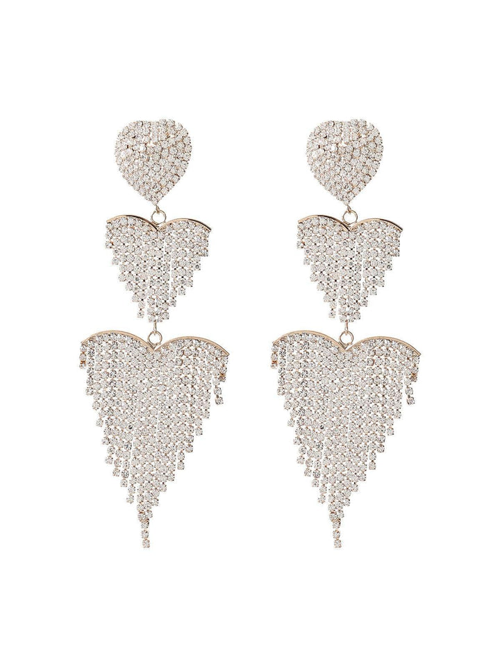 Hazel Heart Tassel Drop Earrings - Mew Mews