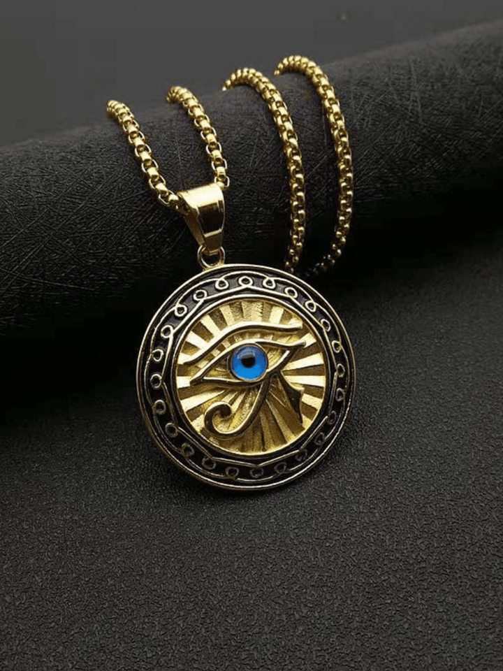 Hemlock Blue Eye Round Necklace - Mew Mews