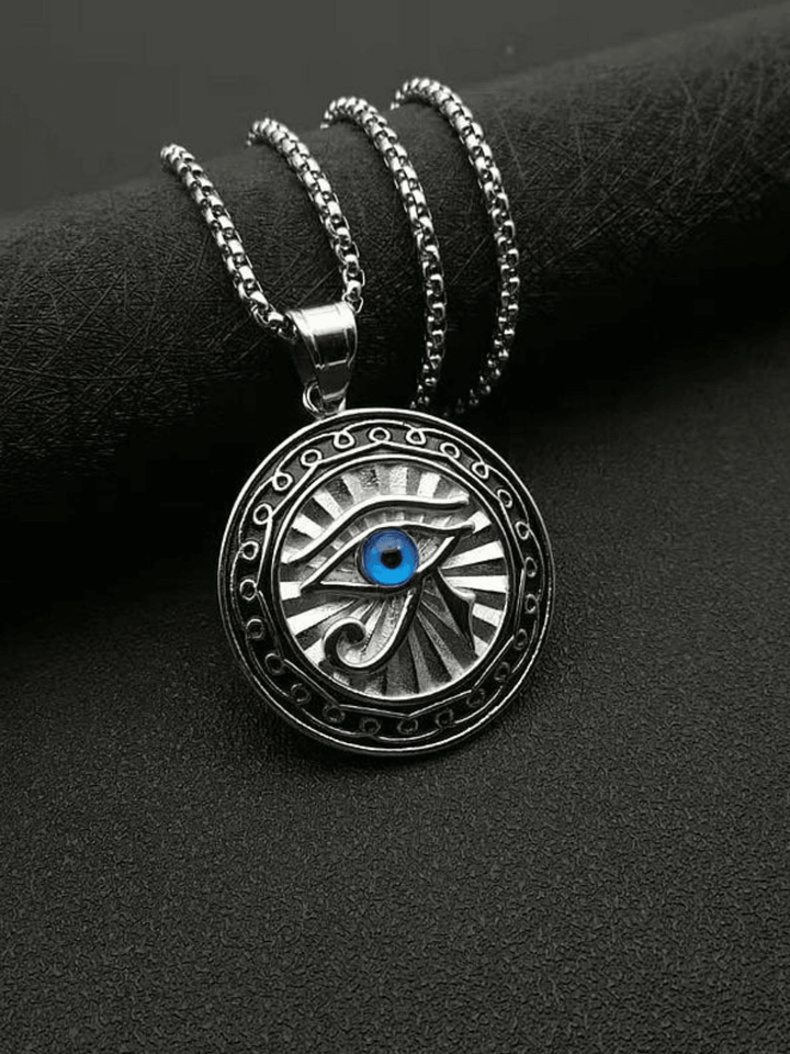 Hemlock Blue Eye Round Necklace - Mew Mews