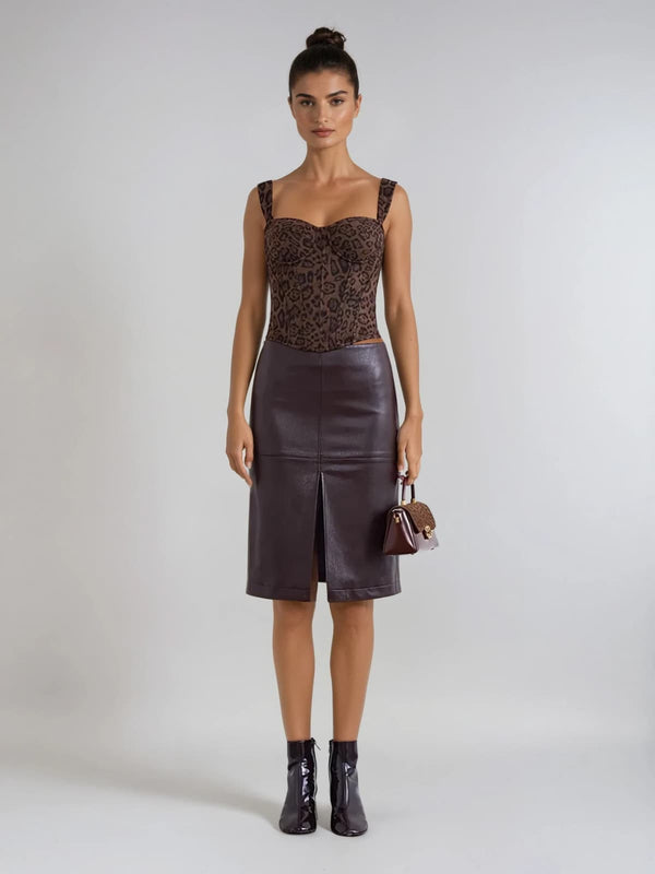 Immaterial Spaghetti Leopard Top